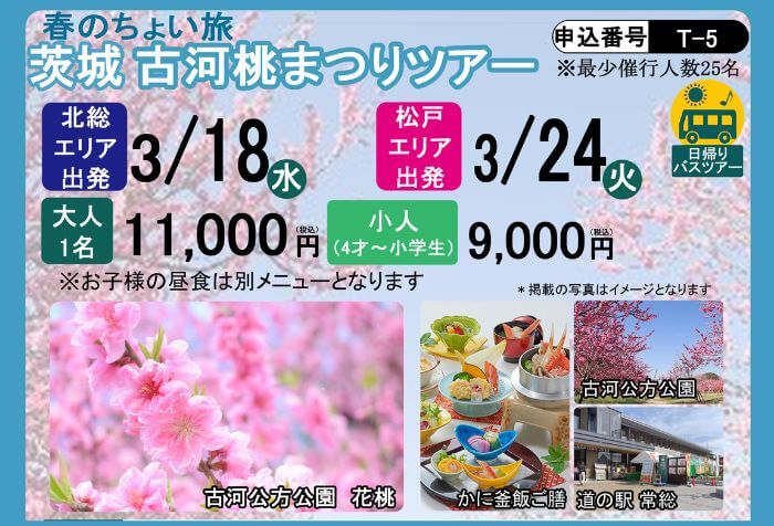 春のちょい旅 茨城 古河桃まつりツアー